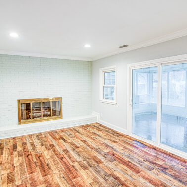 Spacious living room after complete home remodel in Charlotte, NC